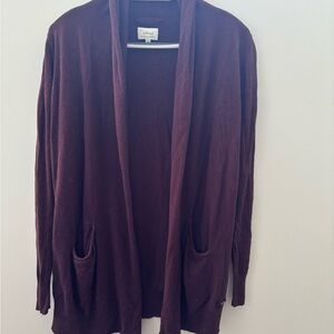 Wilfred Burgundy Silk & Cashmere Blend Sweater